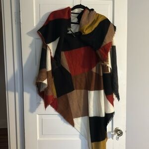 Grace & Lace Geometric Cape/Poncho